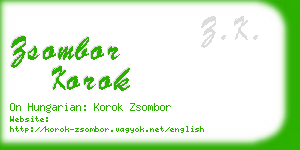 zsombor korok business card